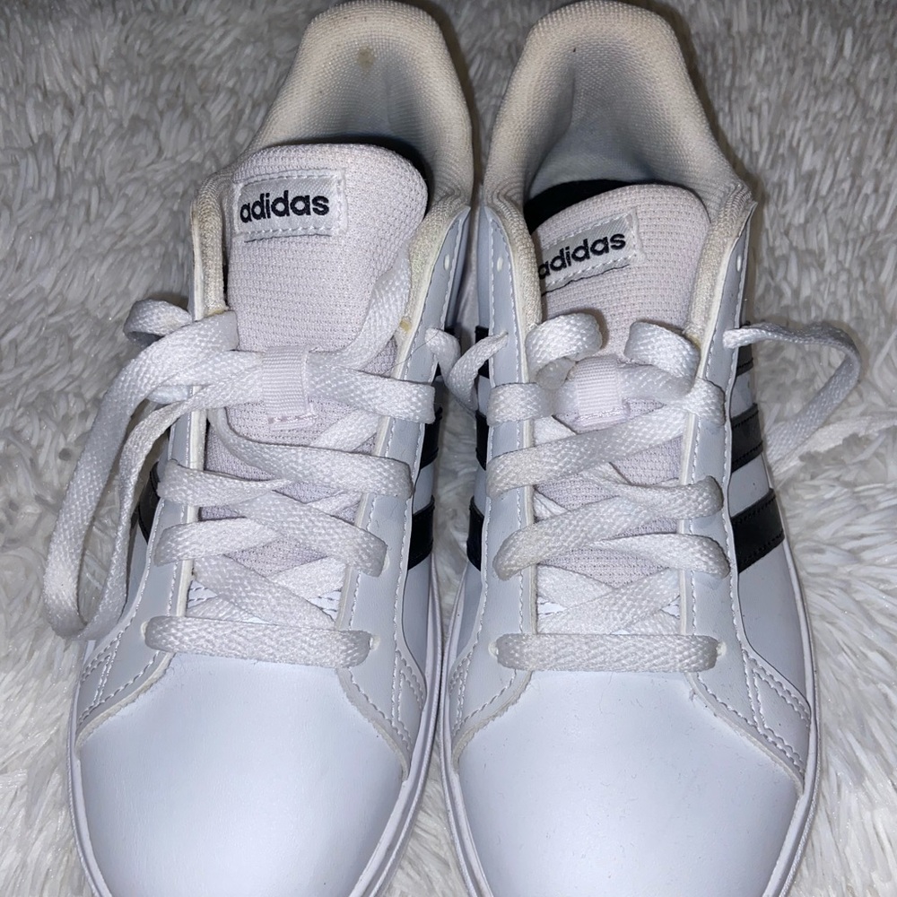 adidas Kids White and Black Sneakers
